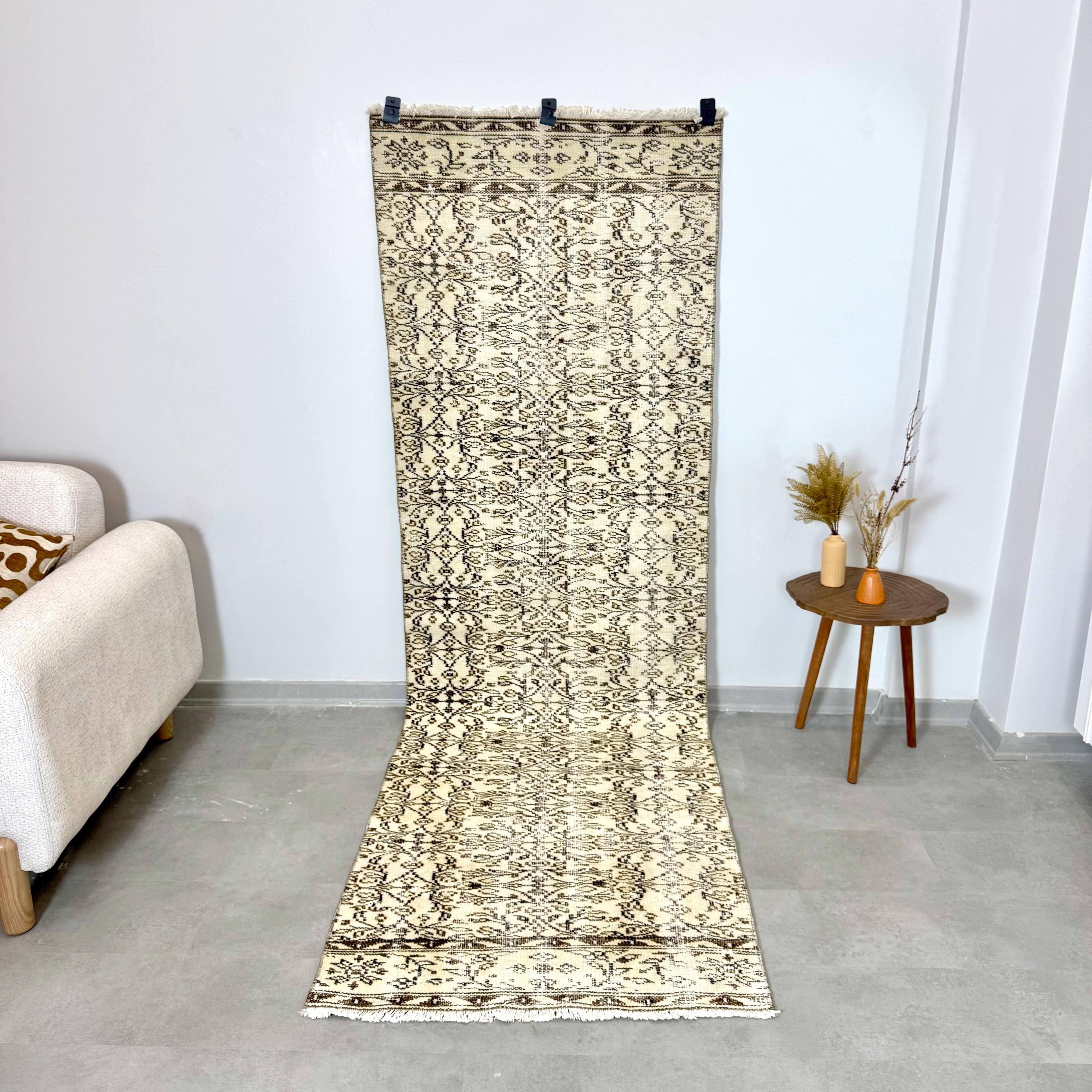 3x9 ヴィンテージ サンドベージュ ランナー、3x9 トルコランナー、ウ