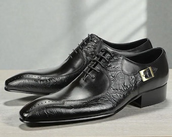 Zapatos brogue de cuero de lujo hechos a mano para hombre: zapatos de vestir formales, de negocios e informales.