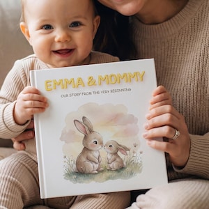 Erstes Muttertagsbuch - personalisierte Geschichte vom Baby, Andenken für neue Mutter, Push-Geschenk für neue Mutter, benutzerdefiniertes Babynamenbuch