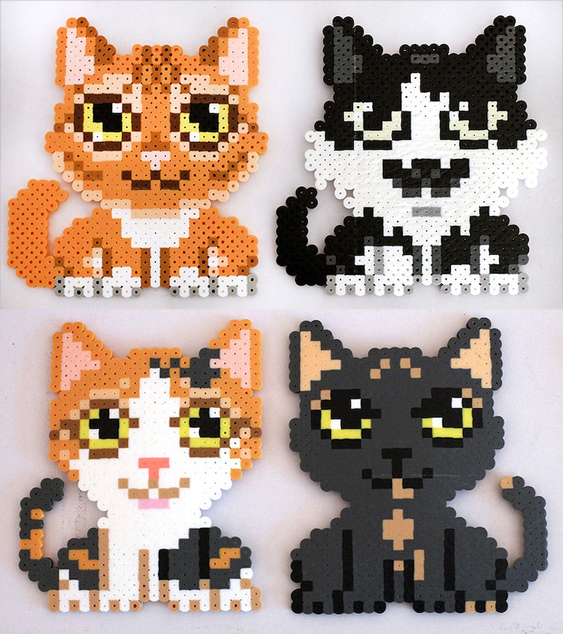 кошка из термомозаики