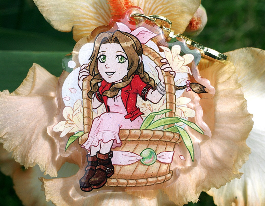 FFVII Aerith Gainsborough Keychain - Etsy