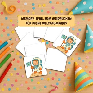 宇宙の記憶 – 印刷可能な PDF |子供用トランプスペース 子供の誕生日