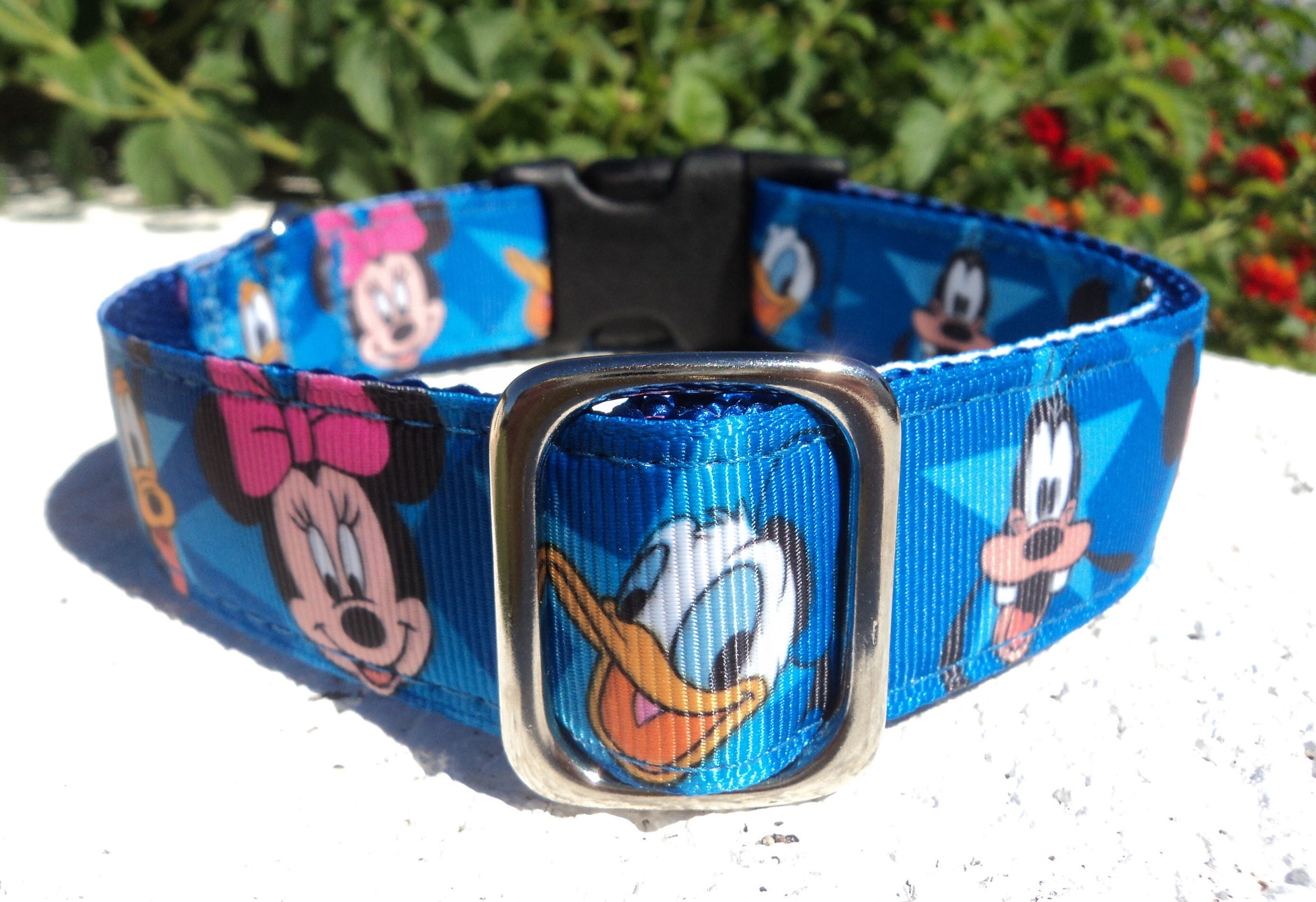 Disney Characters Dog Collar 1 Flat Side Release Etsy