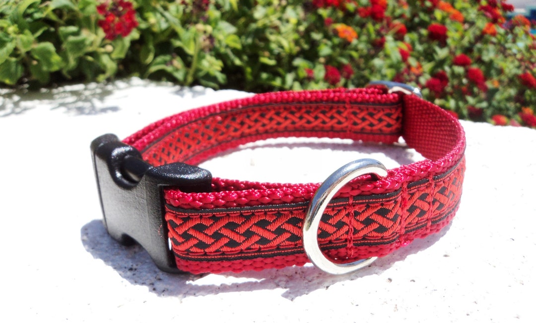 Red Celtic Knot Dog Collar Quick Release Dog Collar or Etsy New Zealand