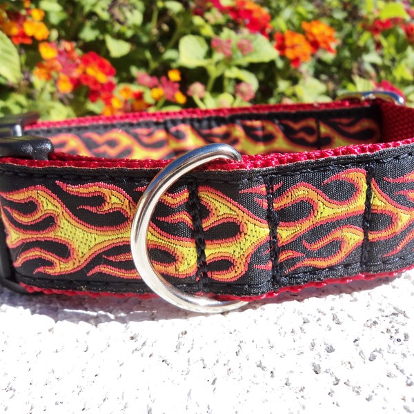 Flame Dog Collar Etsy