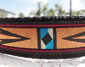 Tribal Dog Collar Quick Release dog collar or Martingale dog collar, 3/4" or 1" widths, sizes S - XL