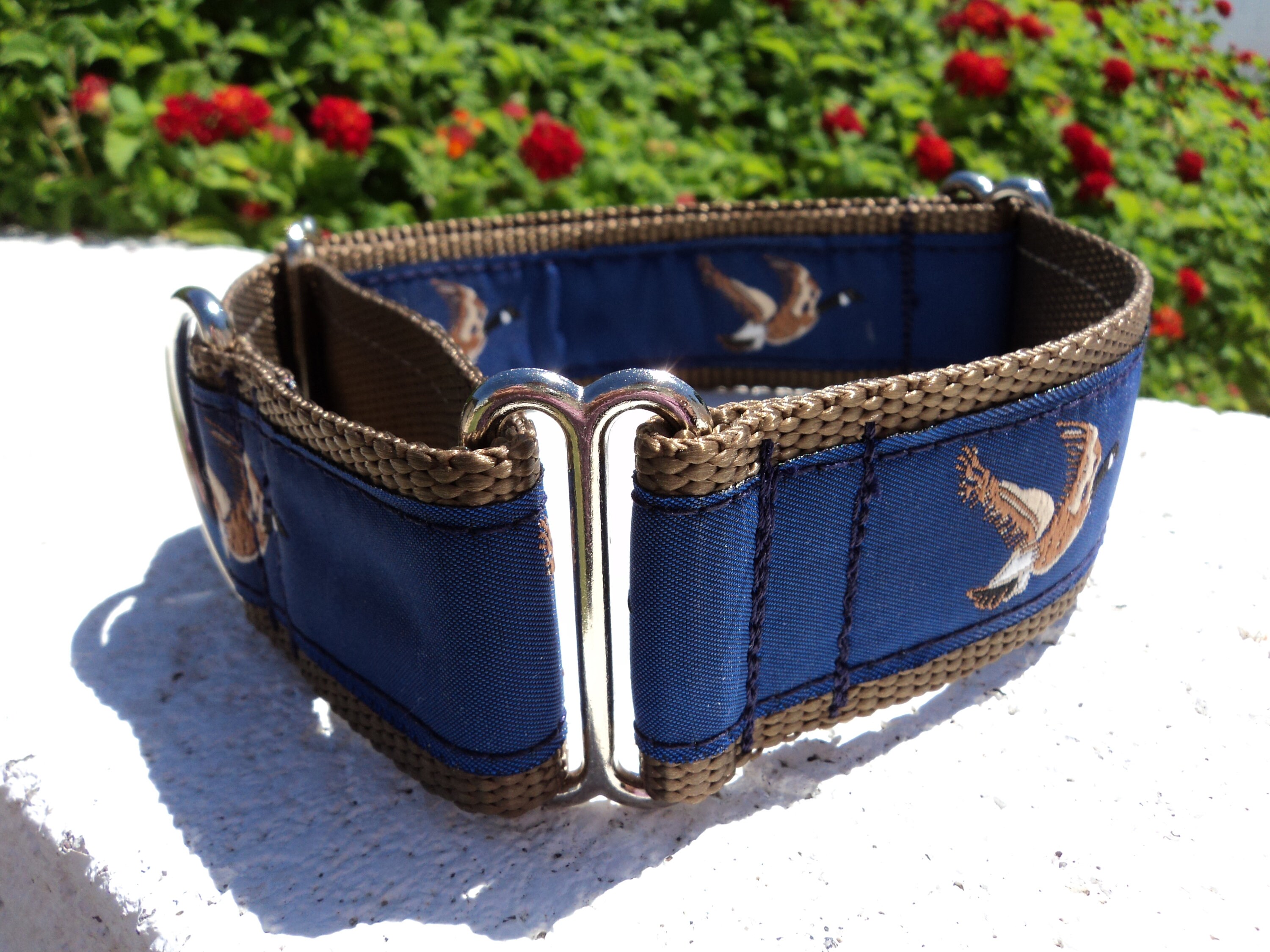 Canadian Geese dog collar 1.5 width Flat Side Etsy
