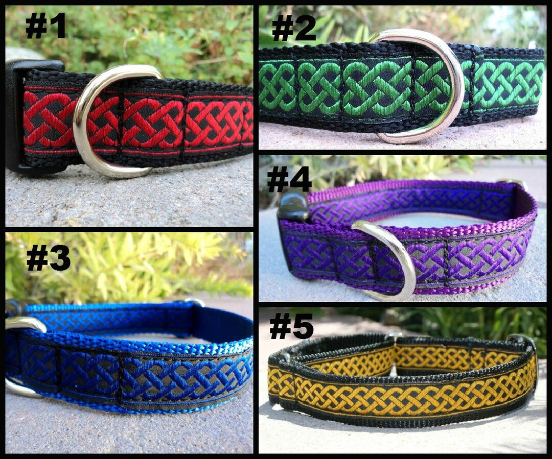 Celtic Knot Dog Collar Quick Release Dog Collar or Martingale Dog