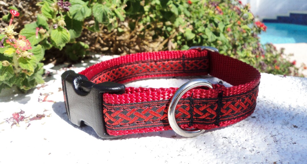 Red Celtic Knot Dog Collar Quick Release Dog Collar or Etsy