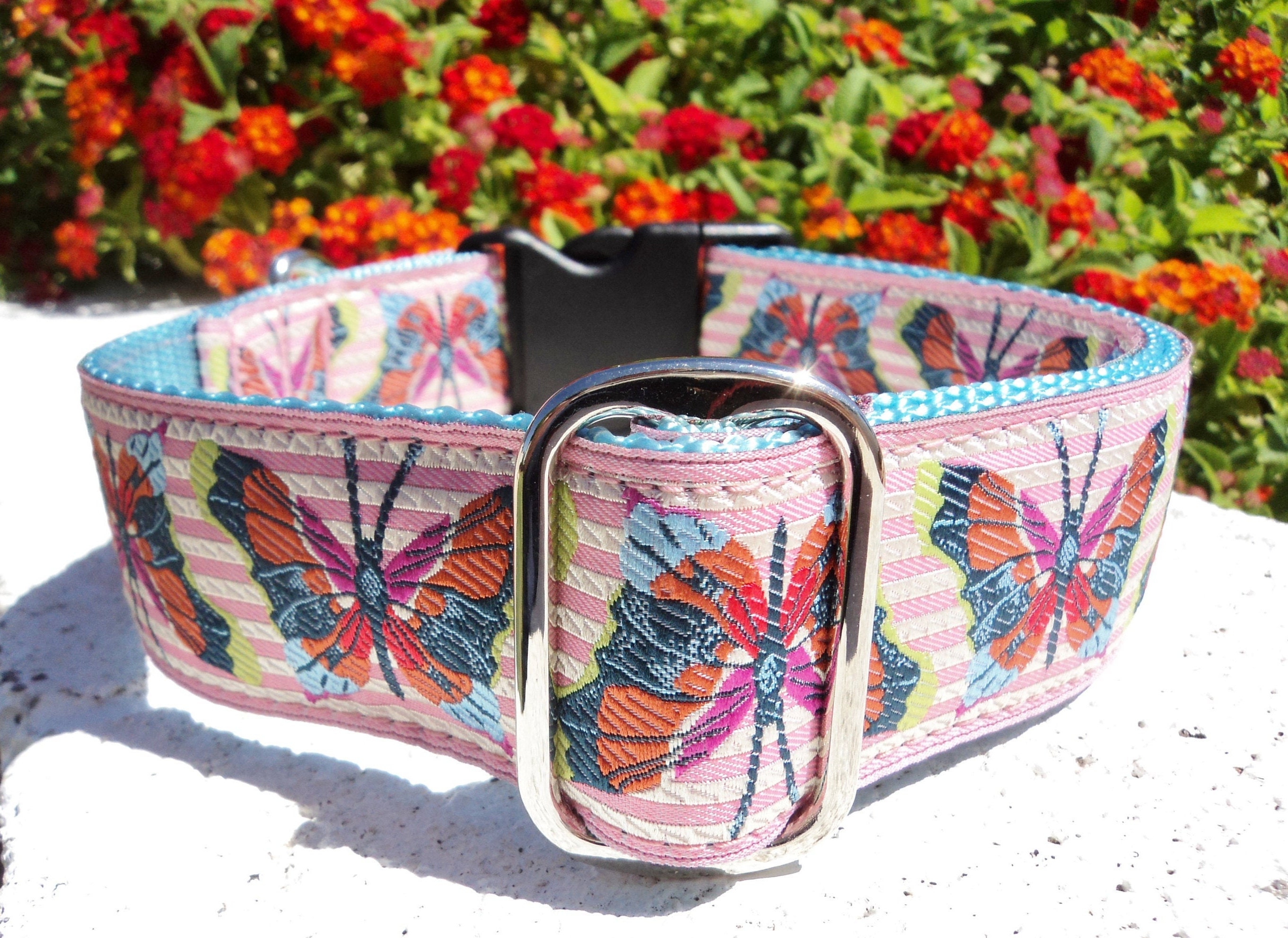 Butterfly Dog Collar 1.5 Side Release collar or Etsy