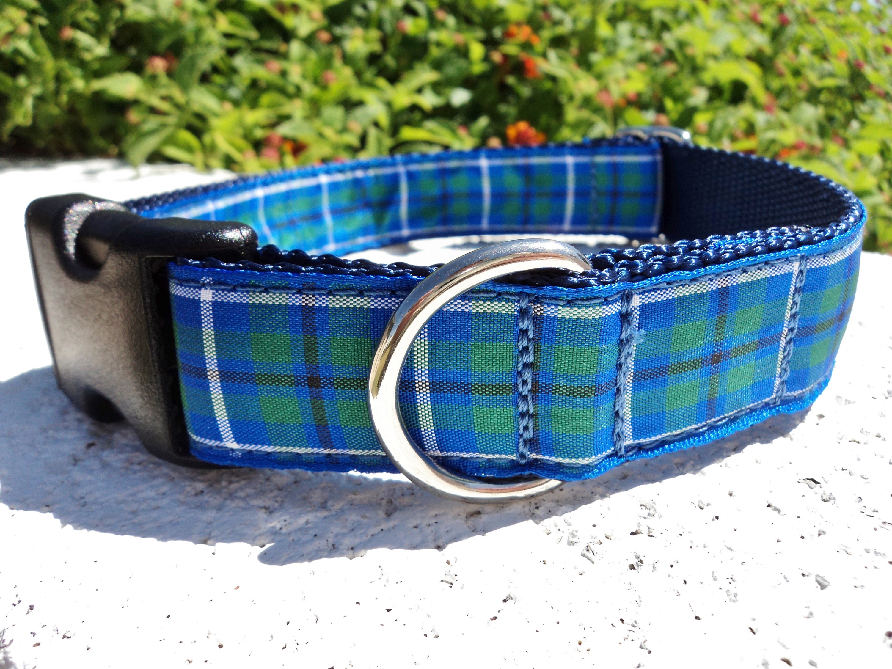 Douglas Scottish Tartan Dog Collar 1 Side snap Etsy