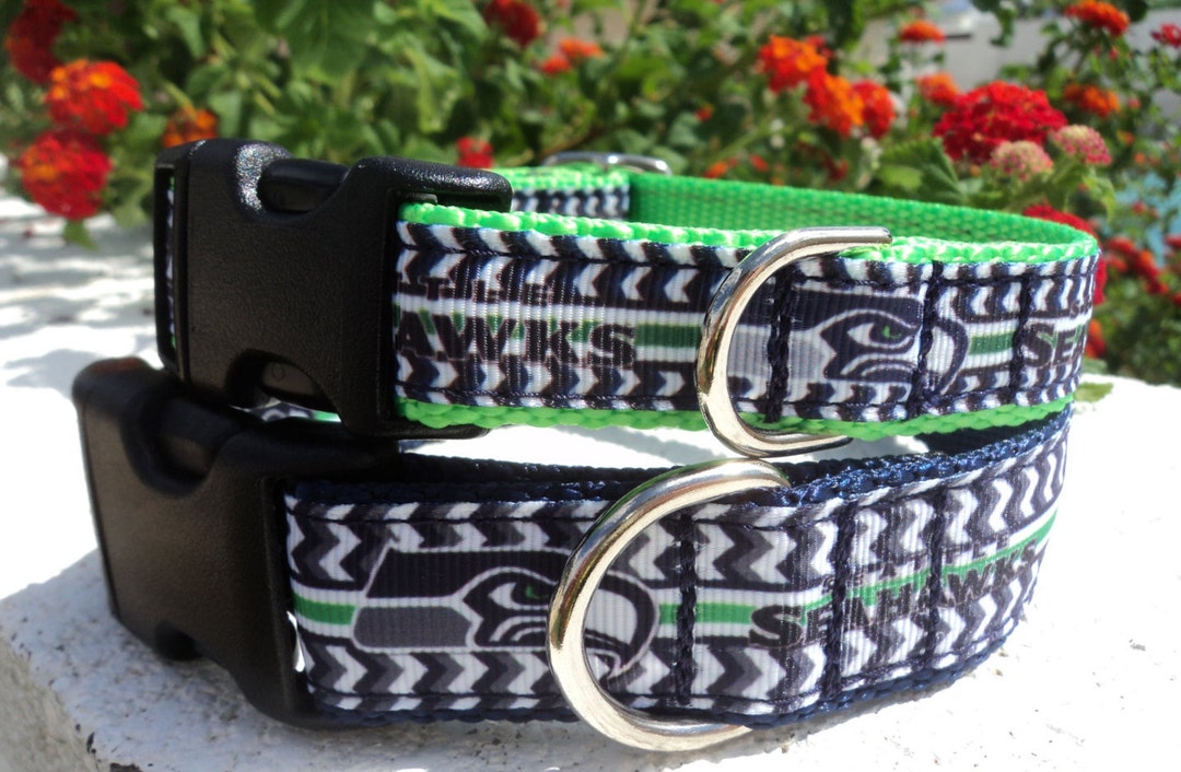 Seattle Seahawks Dog Collar 3/4 or 1 Quick Etsy