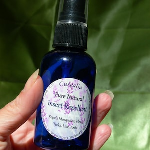 Insectifuge - Pure Natural MINI Spray - Disparition des puces, des tiques et des moustiques - 2 oz par Curealia