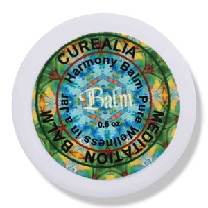 Harmony Yoga Meditation Balm - Ancient Essential Oils, Including Frankincense - Pure Natural - 0.5 oz  - Curealia