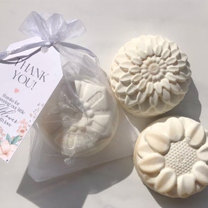 Flower Soap Favors for Wedding Guests | Floral Soap Favors for Bridal Shower | Custom Flower Soap Guest Gifts | Flower Shaped Soap Favors