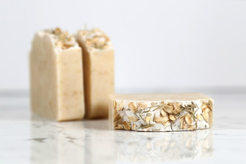 Rosemary Oatmeal Mint Handmade Bar Soap