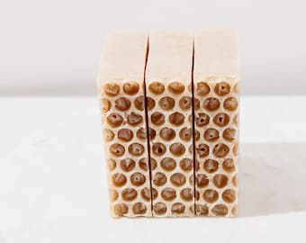 Oats + Honey Handmade Soap: Unscented, Exfoliating, Sensitive Skin