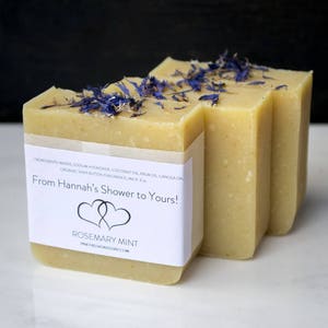 60 Custom Soap Favors for Wedding Guests | Bridal Shower Soap Favors Personalized | Handmade Guest Soaps for Bridal Shower | Elegant Soap