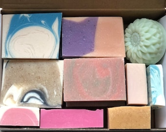 Soap Ends and Extras Box, Soap Odds and Ends, Soap Samples, Soap Grab Bag, Grab Bag, Soap Slice, Grab Bag, Grab Bag Soap, Soap Bar End