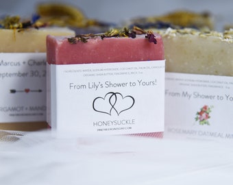 36 Custom Soap Favors: Wedding, Bridal, Baby Shower Gifts