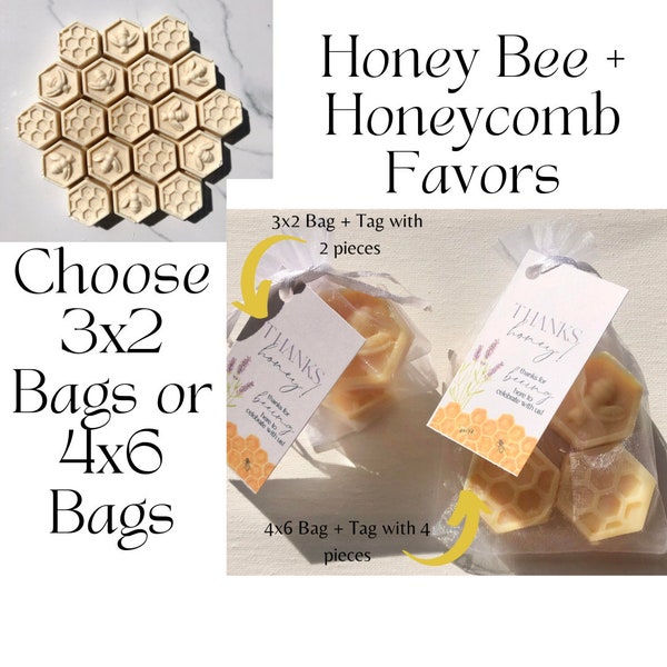 Honeycomb Bee Soaps | Bridal Shower Favor Soaps | Bee Soap | Favor Soaps | Baby Shower Bee Soap Favors | Handmade Soap Favors | Bee Soap Bag