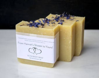 24 Artisan Mini Soaps: Personalized Bridal Shower Favors | Wedding Favors Soap