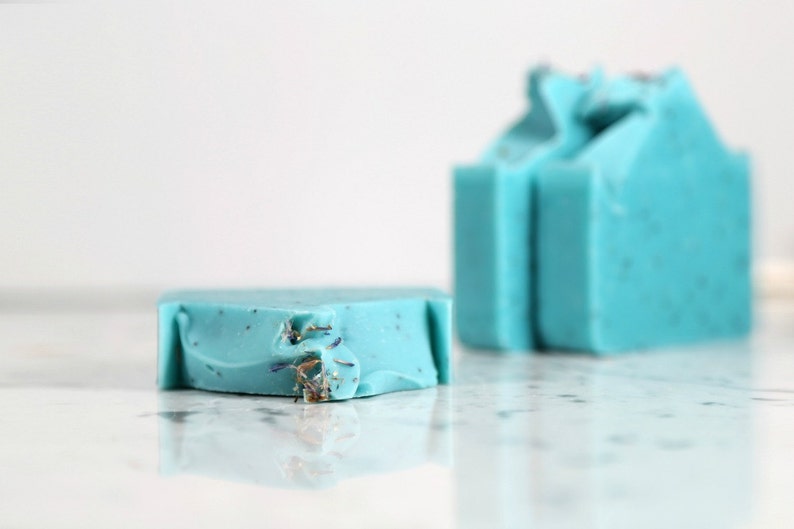 Peppermint Rosemary Bar Soap Hand Scrub Soap Bar Teal Soap Etsy