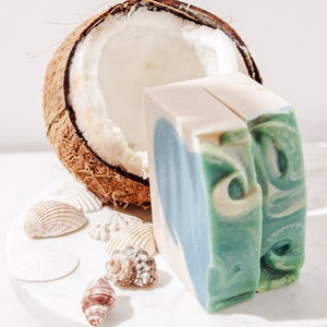 Key West Breeze Handmade Bar Soap | Artisan Bar Soap | Beach Scent Soap | Beachy Bar Soap | Clean Scent Soap | Beach Lover | Powder Blue