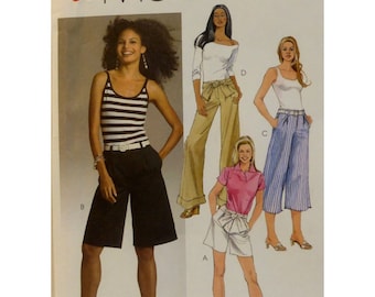Shorts and Ankle Pants Pattern, Pleated Front, Carriers, Mock Fly, Long Shorts, Cuffed Pants, McCalls 5333 UNCUT Size 12 14 16 18