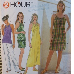 Drawstring Neck Sundress Sewing Pattern, Pants, Shorts, Simplicity 8187 Size 6 8 10 12 14 16 OR 18 20 22 24