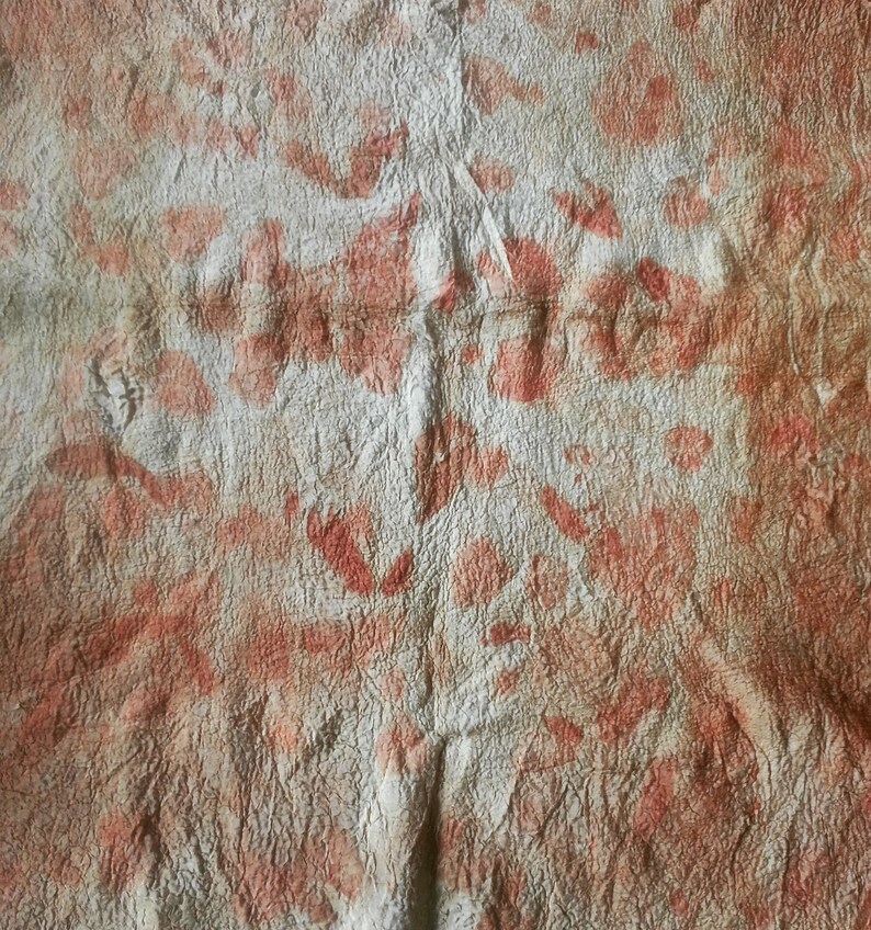 Plant dyed eco baby silk wool nuno felt blanket