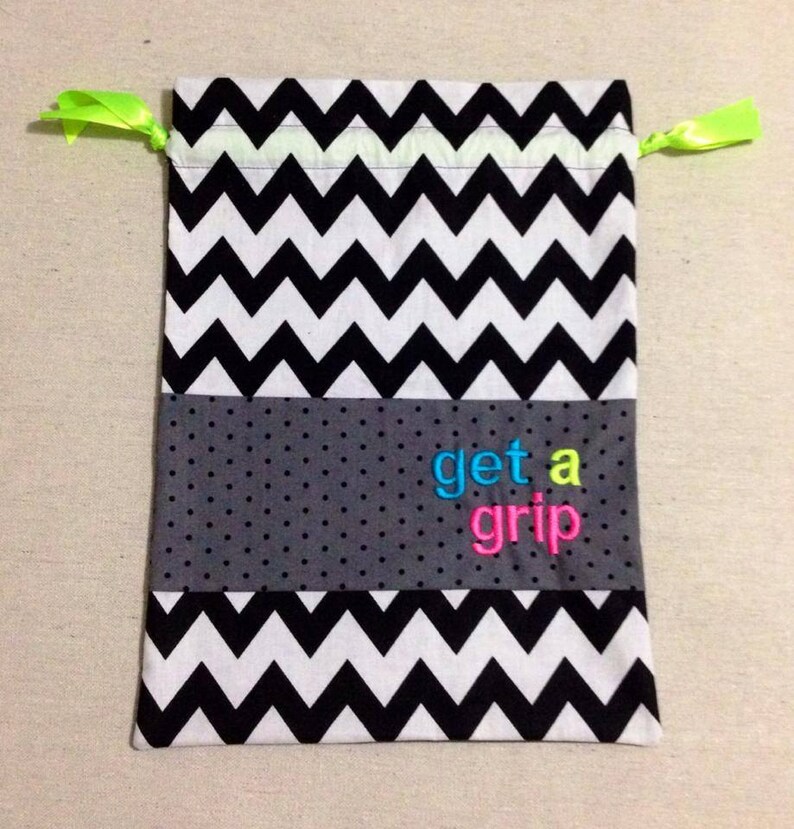ItemG1 Personalized Gymnastics Grip Bag Get a Grip Neon Etsy