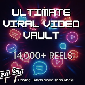 14,000+ Viral Reels Bundle: Instagram, TikTok Video Vault (MRR Digital Download)