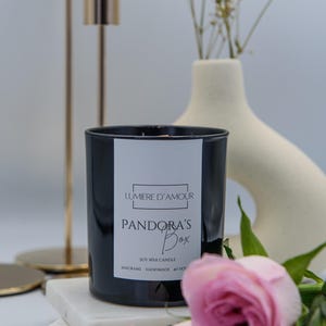 Black jar scented candle