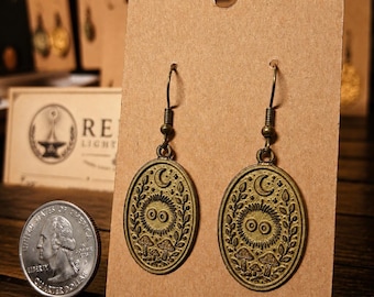 Soot Sprite Brass Earrings | Dangle Earrings Woodland Jewelry | Studio Ghibli Inspired Gift