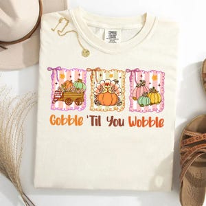 Gobble Gobble Til You Wobble Sweatshirt, Thanksgiving Sweatshirt,Turkey Shirt,Gift For Thanksgiving,Funny Turkey Sweatshirt,Thanksgiving Day