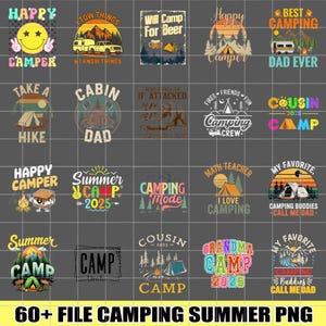 60+ Files Camping PNG Bundle, Camping Plan Png, Campfire Png, Camping Party Png, Vacation Family Png, Camping Design Png, Digital File
