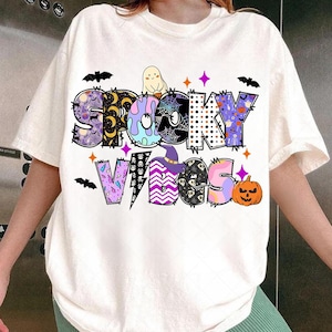 Spooky Vibes PNG, Halloween Leopard, Halloween PNG file, Halloween Sublimation, Spooky Season png, Retro Halloween Png, png design