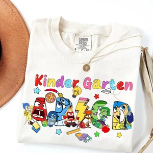 Inside Out Kinder Garten Comfort Colors T-shirt, Inside Out Back To school Shirt, Frist Day Of School, Kinder Garten Back To school tee