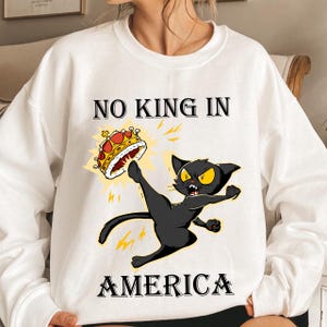 No Kings in America Black Cat png, No Kings png, Funny Political Meme png, Patriotic png, Lady Liberty png, Social Justice png