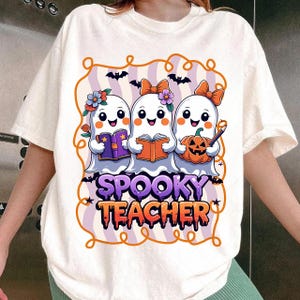 Teacher Halloween Png, Preppy Halloween Teacher Pencil Png, Trick or Teach Png, Halloween Png, Teacher Ghost Shirt Png, Halloween Shirt Png