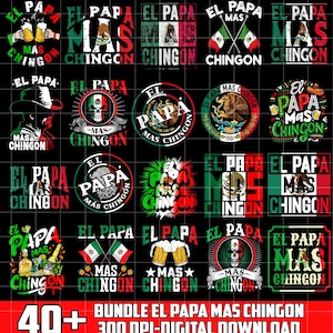 40+ El PapaPadrinoAbuelo Mas Chingon PNG Bundle, Dia Del Padre Png, Funny Spanish Father's Day Png, Eres Mi Heroe Png, Digital File