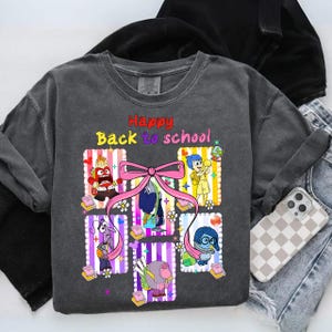 Inside Out Happy Back To School Comfort Colors T-shirt, Inside Out Back To school Shirt, Frist Day Of School, Inside Out School Friends tee