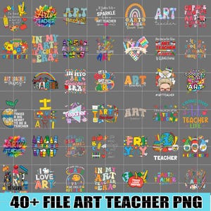 40+ Bundle Png Kunstlehrer, Kunstlehrer Png-Bundle, Boho Lehrer Png-Bundle, Lehrer Png-Bundle, Lehrer Wertschätzung Bundle, Lehrer Png