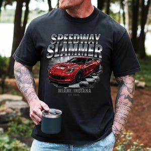 Speedway Slammer Comfort Colors T-Shirt, Race Car Tee, Vintage Racing Shirt, Racing Fan Gift, Motorsport Apparel, Track Shirt, Racing Design