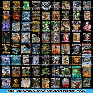 90+ Pacote Italiano Brainrot Homage Png, Design Italiano Brainrot Shirt, Bombardino Crocodilo Png, Tralalero Tralala, Tung Tung Tung Sahur Png