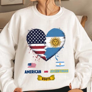 Argentin America Flag PNG, America Png, Patriotic Sublimation Design, Argentinian Pride Shirt Graphic, Printable PNG for Cricut