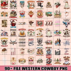 90+ Cowboy Bundle PNG, Western PNG Bundle, Cowboy Sublimation Designs, Cowgirl PNG, Western Sublimation, Western Sublimation Png