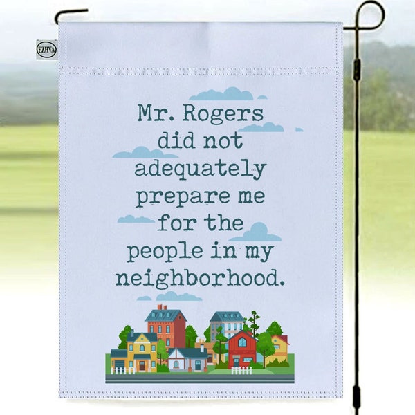 Mr. Rogers, Funny Neighborhood Double Sided Garden Flag