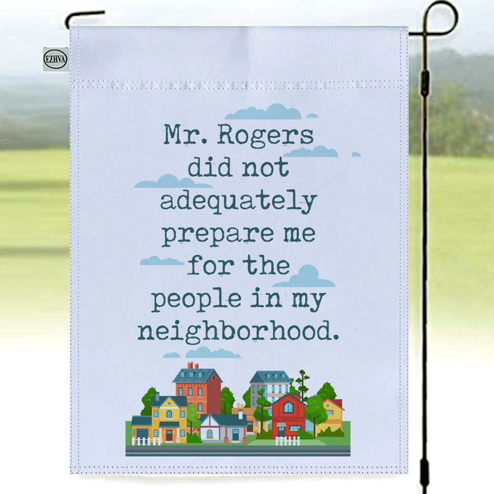 Mr. Rogers, Funny Neighborhood Double Sided Garden Flag